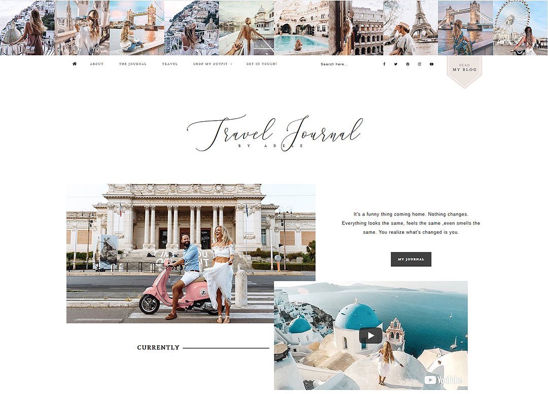 pretty blog themes feminine theme travel blogger stylish WordPress theme pretty blog layout best feminine wordpress themes startbloggingpros.com